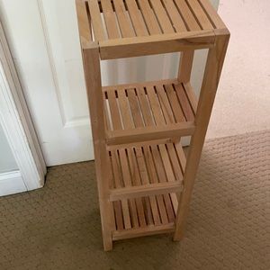 Wood bathroom table :)